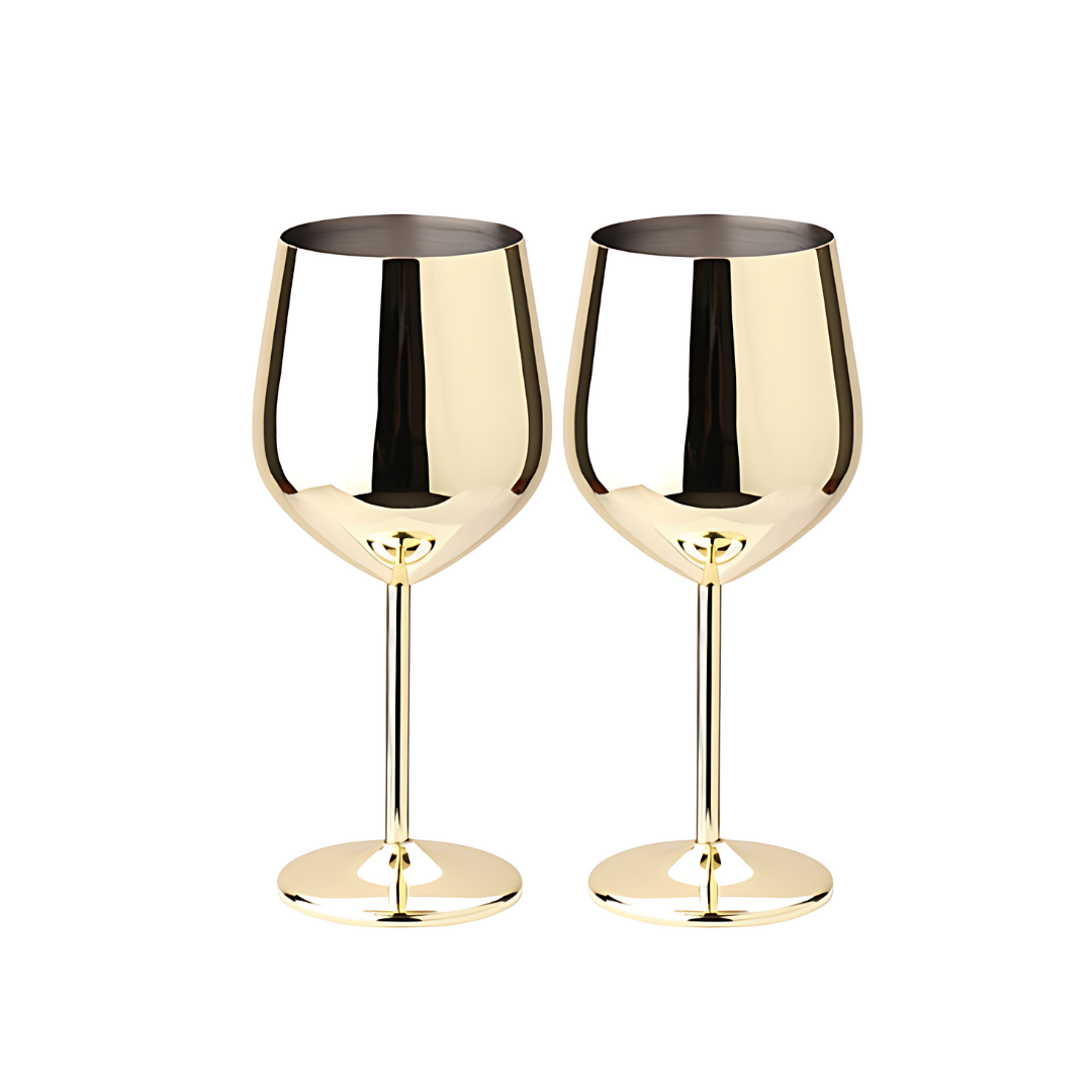 500ml (17 OZ) Stainless Steel Wine Glasses (Set of 2)