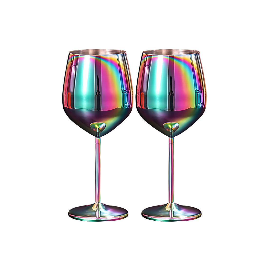 500ml (17 OZ) Stainless Steel Wine Glasses (Set of 2)