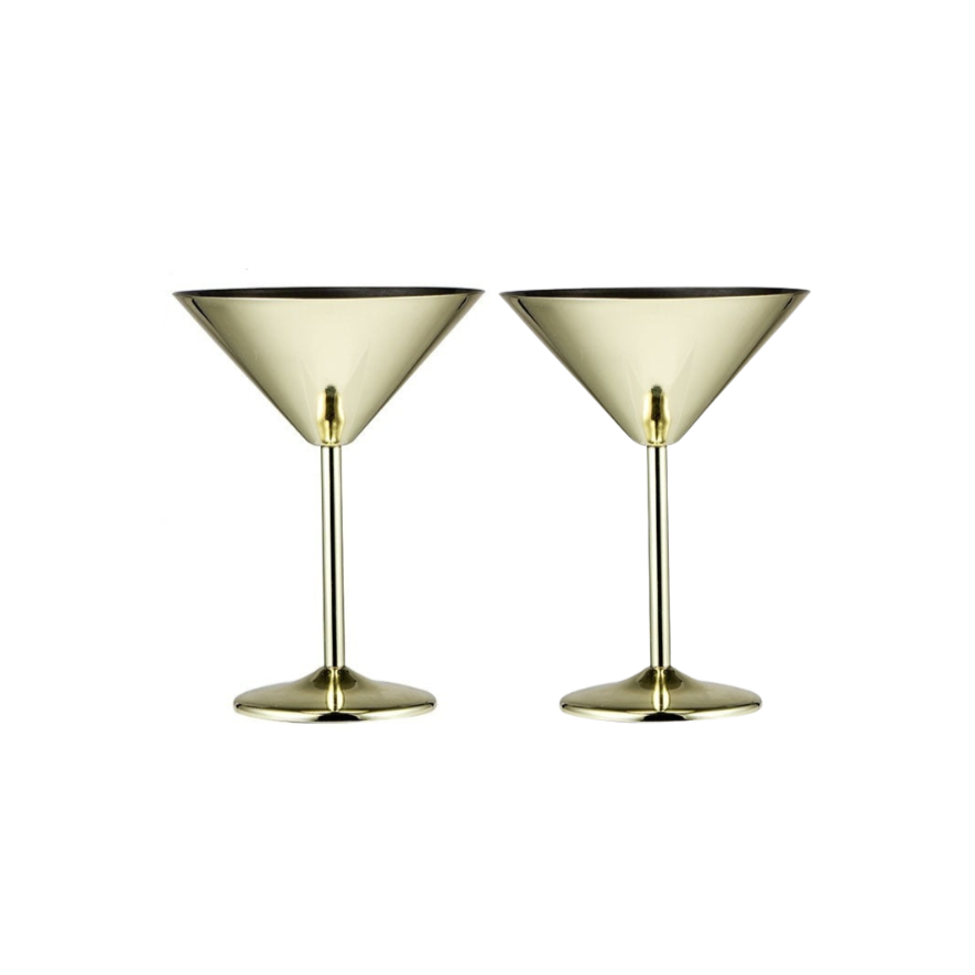 Stainless Steel Martini Glasses - The Stainless Sipper