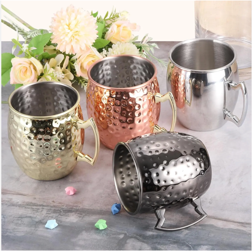530ml (18 OZ) Stainless Steel Moscow Mule Mugs (Set of 2)