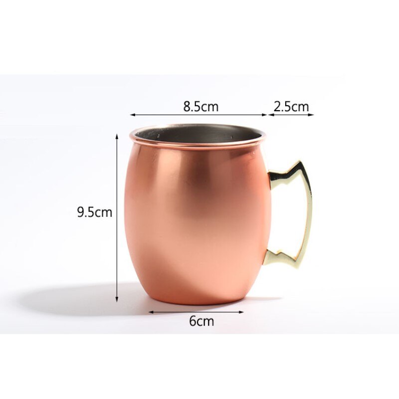 530ml Stainless Steel Moscow Mule Mug Dimensions - The Stainless Sipper